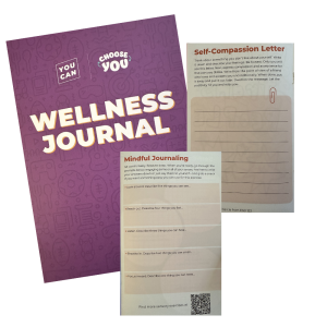 wellness-journal-spanish Wellness Journal cover in English with sample pages