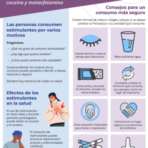 Stimulants and health handout in spanish